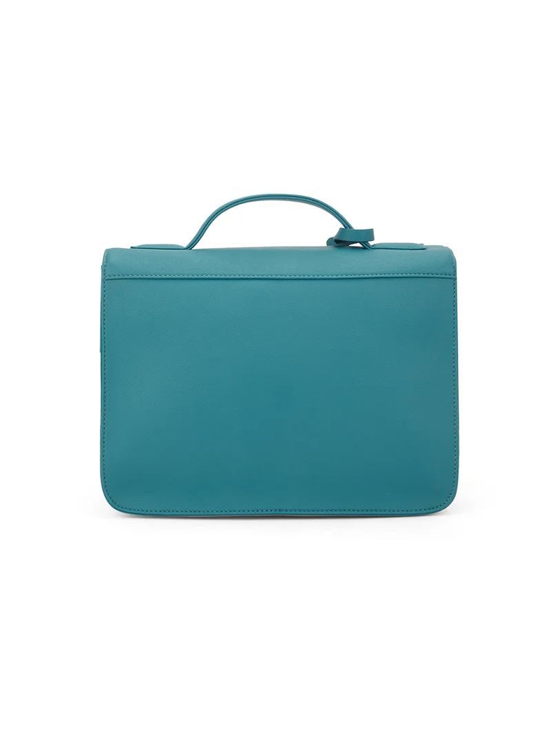 globus  Globus Women Emerald Green Vegan Leather Textured Rectangular Sling Bag With Detachable Strap  | Best Price UAE